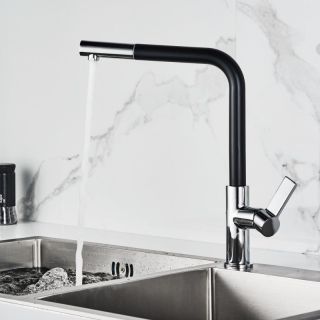 Смеситель для кухни Haiba HB70501-7 чёрный/хром